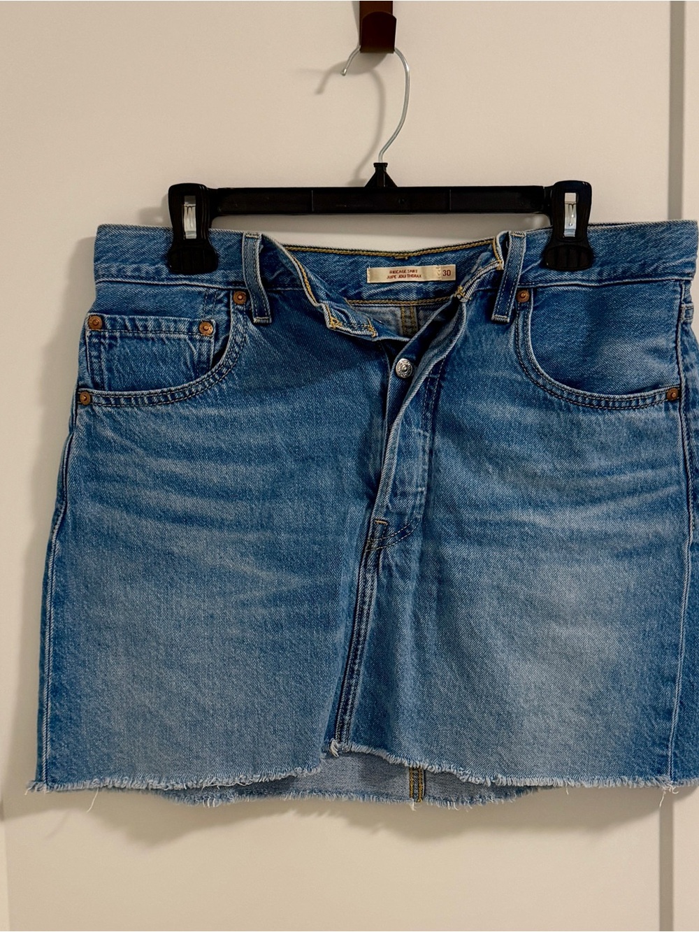 Levi’s Blue Denim Mini Skirt, Like New, Worn Once